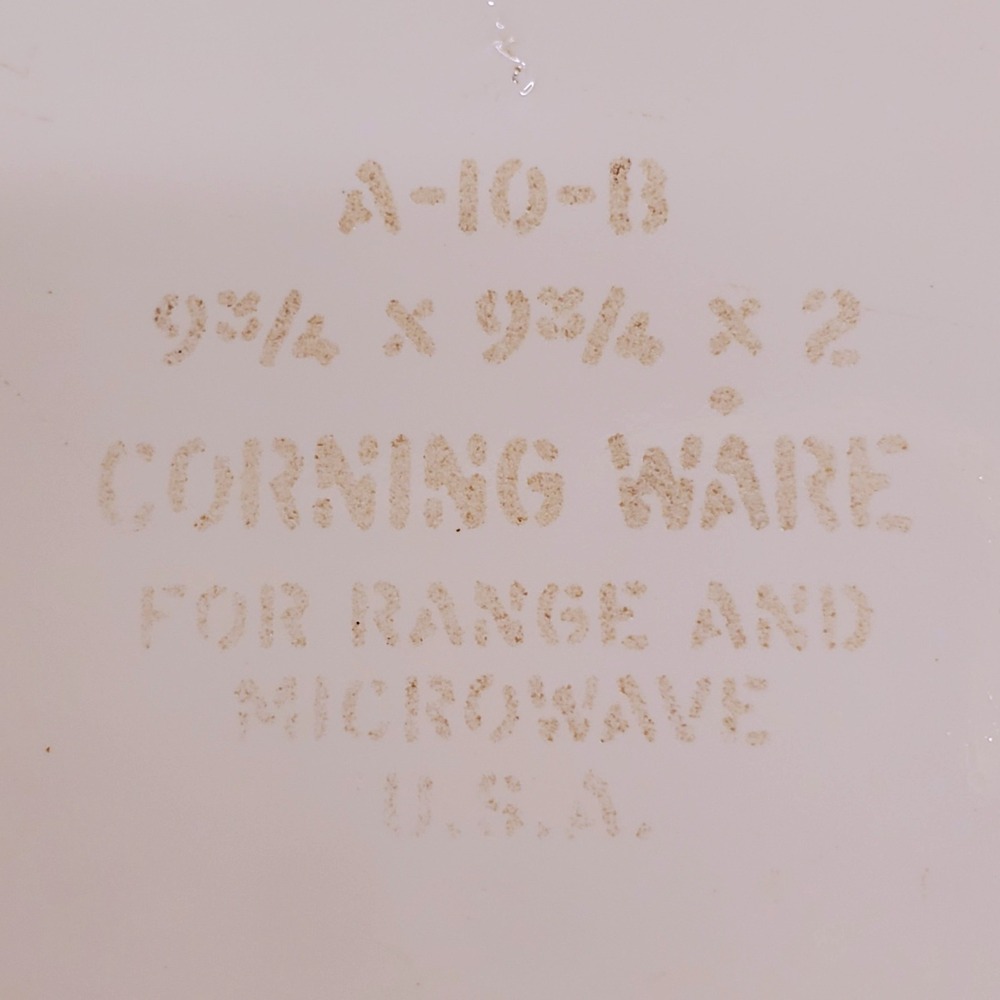 Corning Ware Casserole Dish Spice of Life A-10-B White Excellent Chrome Cradle - Picture 7 of 10